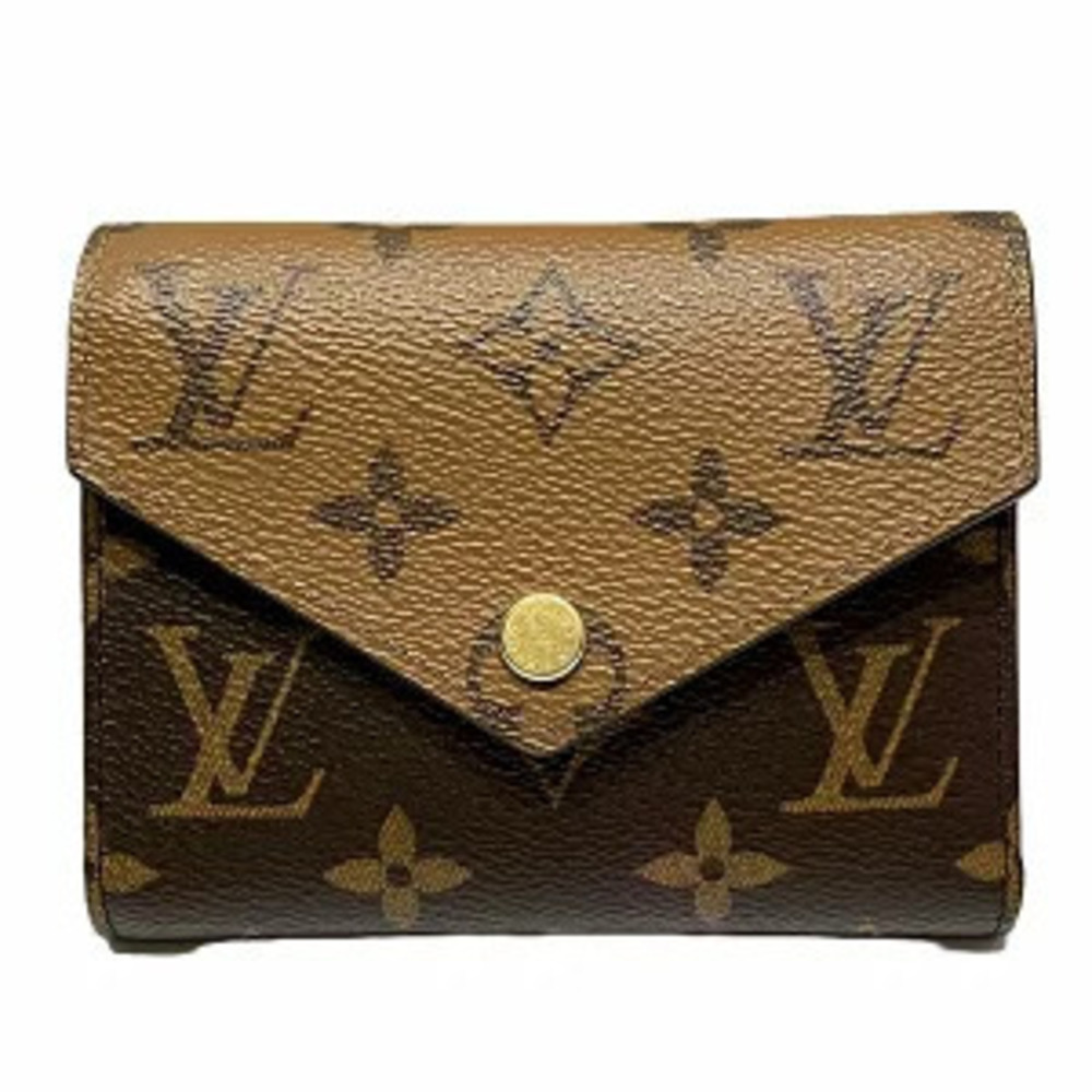 Louis Vuitton Monogram Reverse Portefeuille Victorine Tri fold Wallet